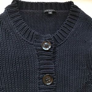 Theory Cardigan Sweater Dark Blue/Black  size Small